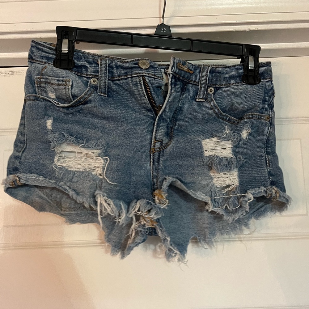 Distressed Jean Shorts